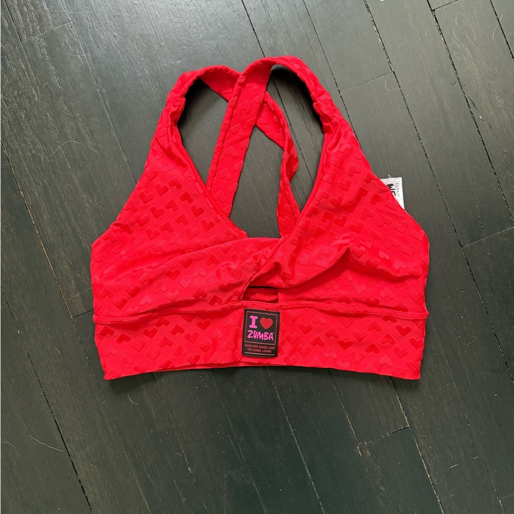 Zumba Fitness Vibrant Red Sports Bra